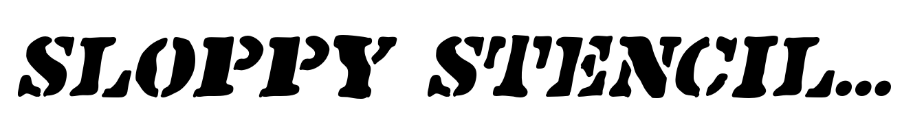 Sloppy Stencil Oblique JNL
